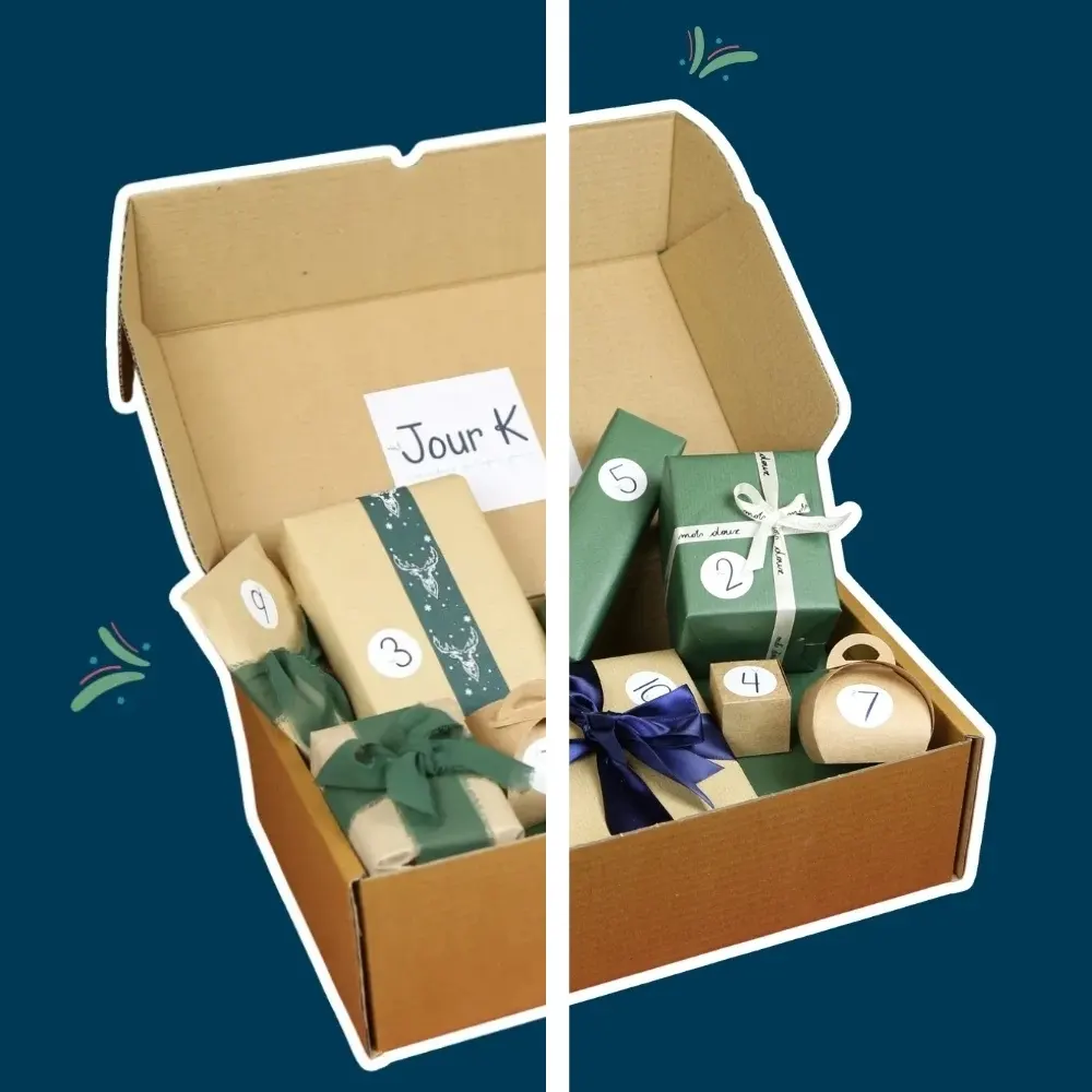 coffret cadeau noël couple jour K