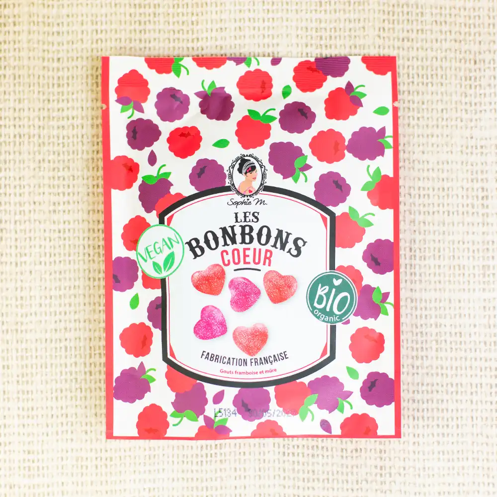 bonbons coeurs dans la box grand-mère (calendrier de l'Après Jour K)